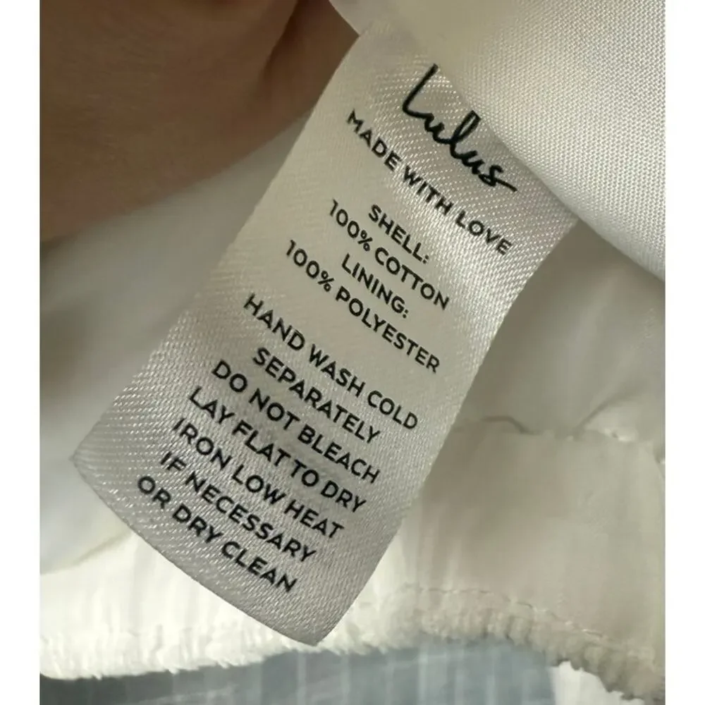 Lulus White Corduroy Puffer Full Zip Jacket Size XL Retro Minimalist Gorpcore